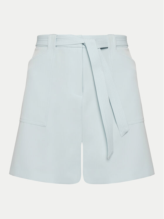 Guess Шорти от плат W5GD0I WH9Y2 Светлосиньо Classic Fit за Жени цена
