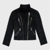 Guess Яке от имитация на кожа J1BL30 WE0L0 Черен Regular Fit за Момичета цена