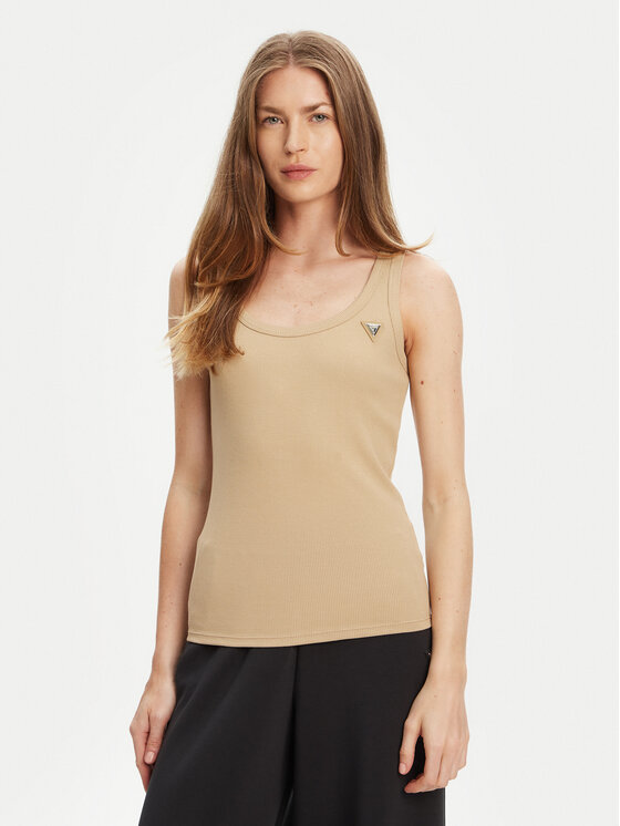 Guess топ V4YP06 K8RT2 Бежов Regular Fit за Жени цена