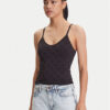 Guess топ V5YP05 Z3OA0 Черен Slim Fit за Жени цена