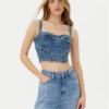 Guess топ W5GH86 D4H7C Син Regular Fit за Жени цена