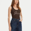 Guess топ W5YP00 KCXJ2 Кафяв Regular Fit за Жени цена