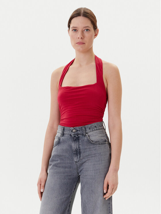 Guess топ W5YP28 KACM2 Червен Regular Fit за Жени цена