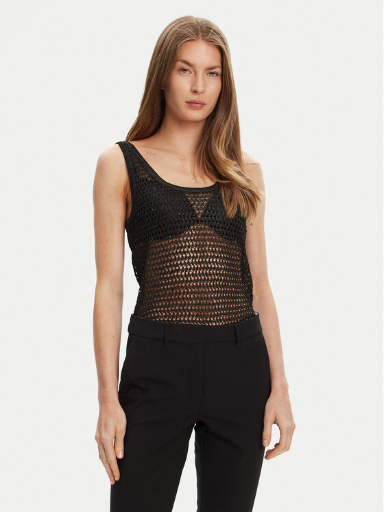 Guess топ W5YR29 Z37G0 Черен Regular Fit за Жени цена