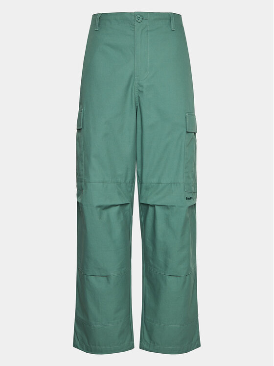 HUF Текстилни панталони Utility PT00278 Зелен Relaxed Fit за Мъже цена