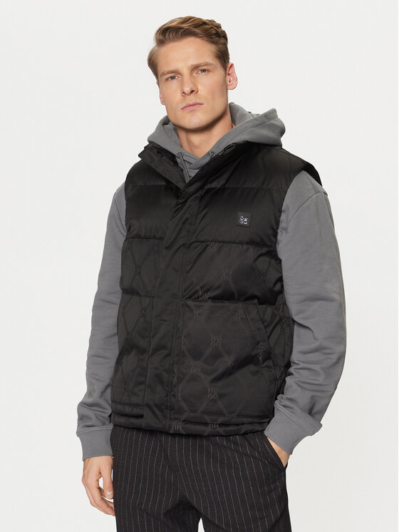 HUGO Жилетка за костюм Baltino2411 50525366 Черен Slim Fit за Мъже цена