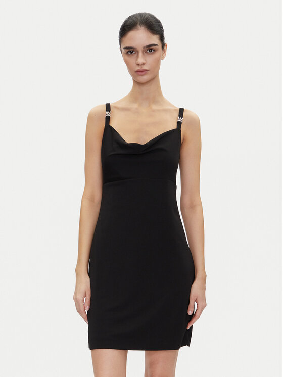 HUGO Коктейлна рокля Kirala 50536463 Черен Slim Fit за Жени цена