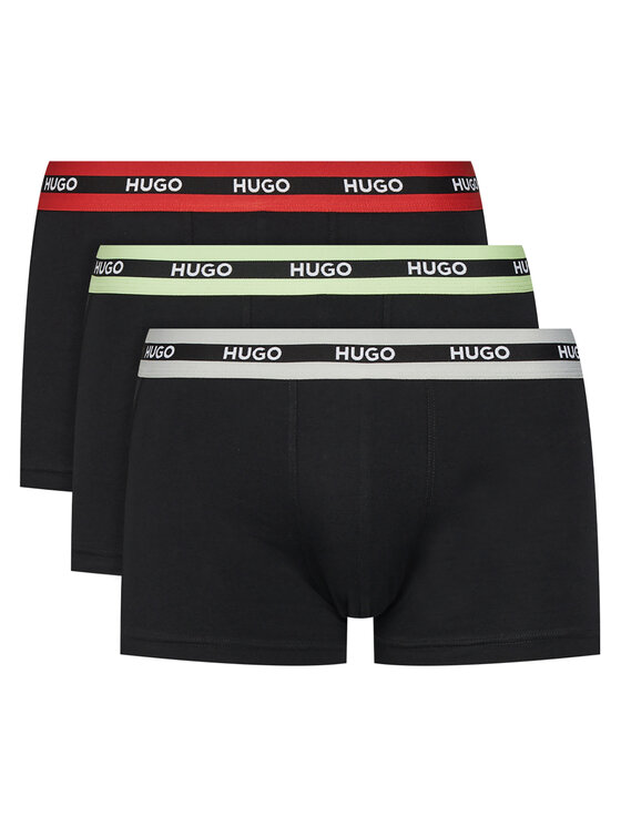 HUGO Комплект 3 чифта боксерки 50492375 Черен Regular Fit за Мъже цена