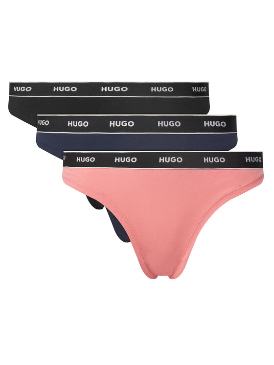 HUGO Комплект 3 чифта класически бикини Triplet Pack Briefs 50545694 Цветен за Жени цена