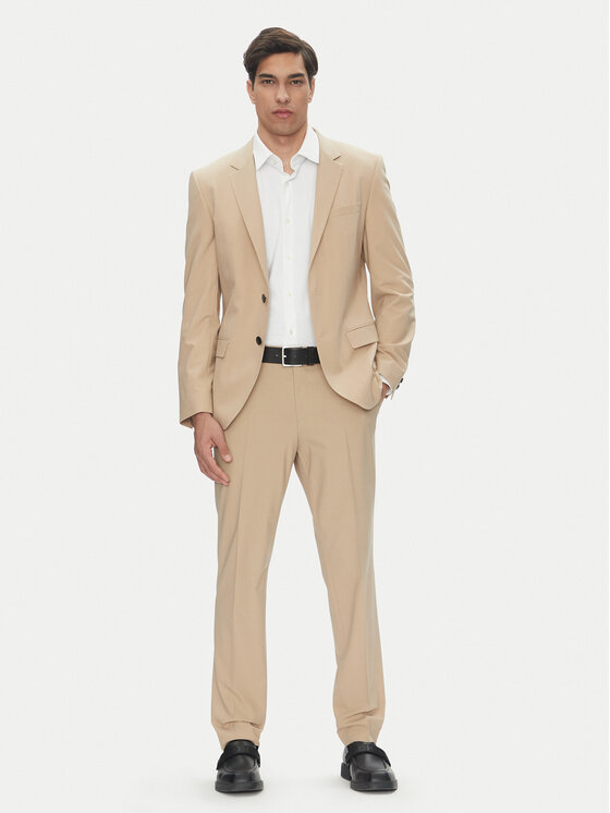 HUGO Костюм Henry/Getlin232X 50530116 Бежов Slim Fit за Мъже цена