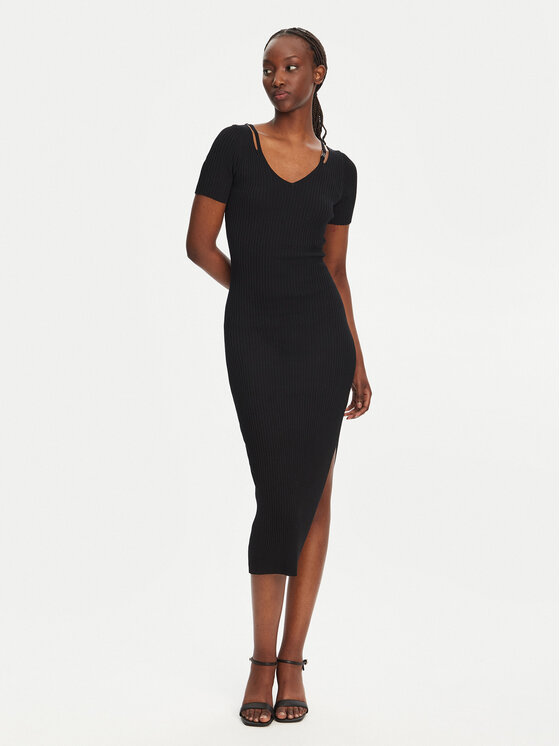 HUGO Плетена рокля Shaty 50538239 Черен Slim Fit за Жени цена