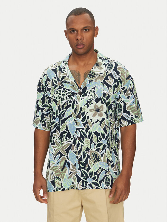 HUGO Риза Beach 50540065 Тъмносин Regular Fit за Мъже цена