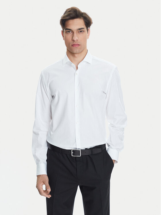 HUGO Риза C-Jason 50293691 Бял Slim Fit за Мъже цена