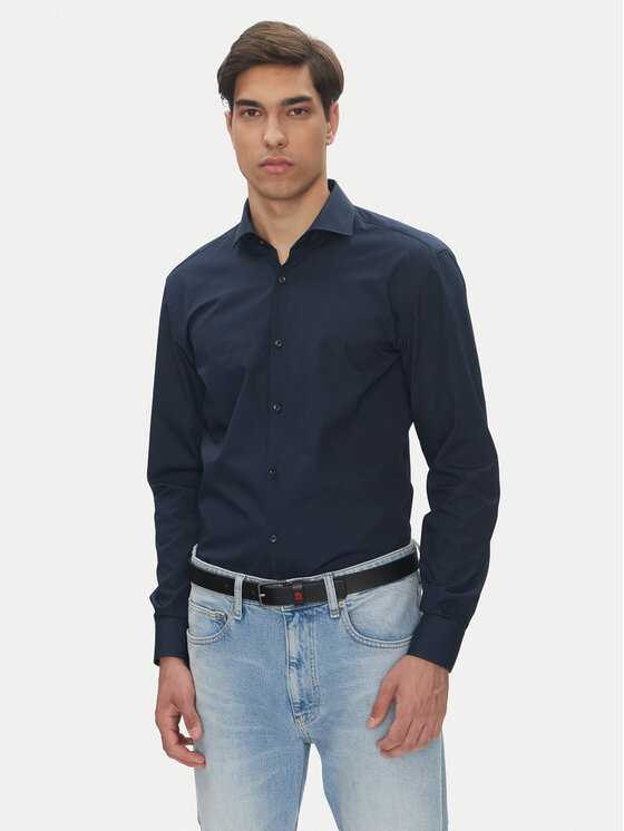 HUGO Риза C-Jason 50293691 Тъмносин Slim Fit за Мъже цена