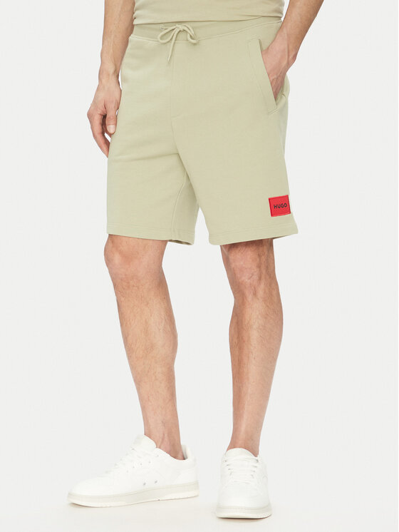 HUGO Спортни шорти Diz222 50466196 Зелен Regular Fit за Мъже цена