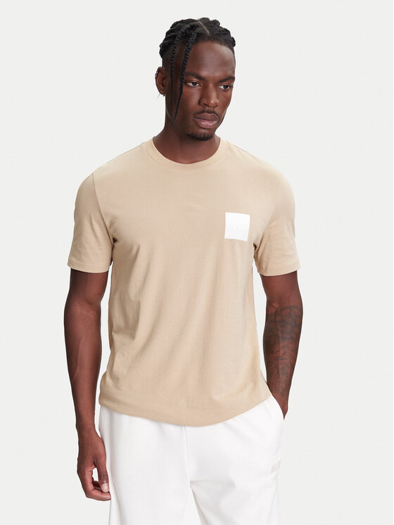 HUGO Тишърт Dapusi 50544458 Бежов Regular Fit за Мъже цена
