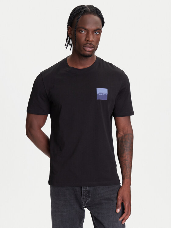 HUGO Тишърт Dapusi 50544458 Черен Regular Fit за Мъже цена