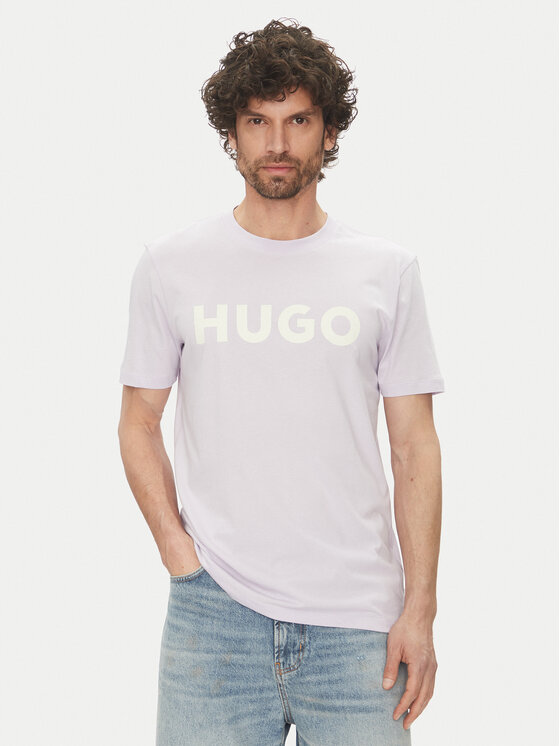 HUGO Тишърт Dulivio 50467556 Виолетов Regular Fit за Мъже цена