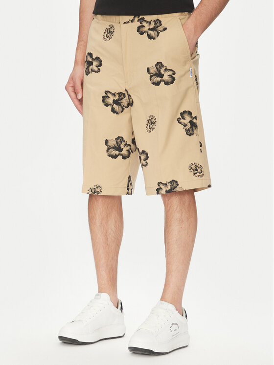 HUGO Шорти от плат Damo242 50542159 Бежов Baggy Fit за Мъже цена