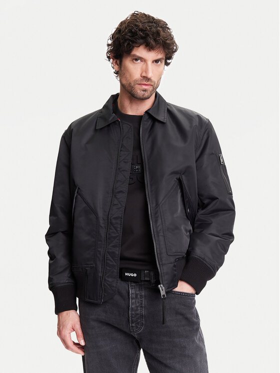HUGO Яке бомбър Balamo2531 50541604 Черен Regular Fit за Мъже цена