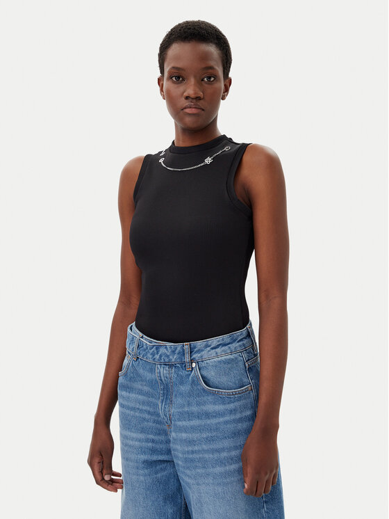 HUGO топ Delanive 50534050 Черен Slim Fit за Жени цена