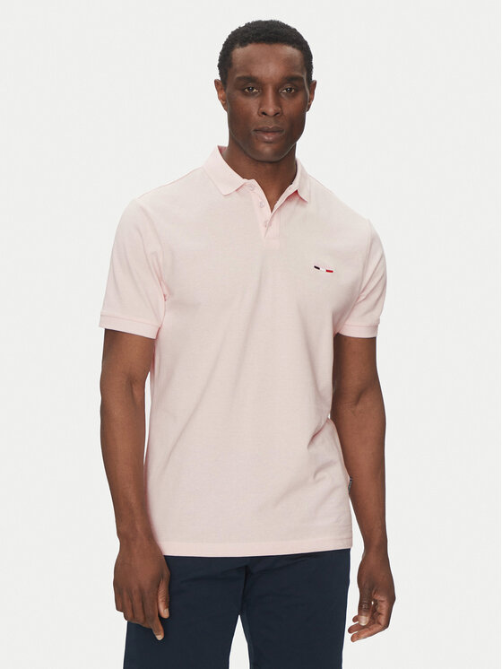 Hechter Paris Тениска с яка и копчета 74004 151902 Розов Regular Fit за Мъже цена