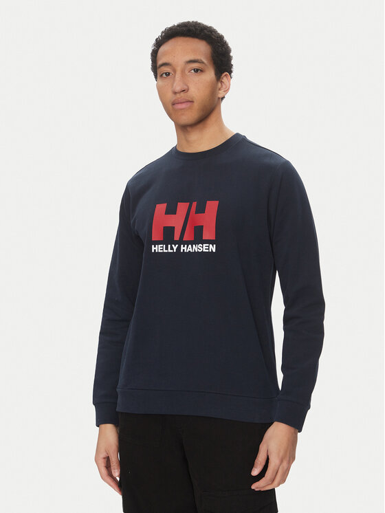 Helly Hansen Суитшърт Logo Crew 30395 Тъмносин Regular Fit за Мъже цена