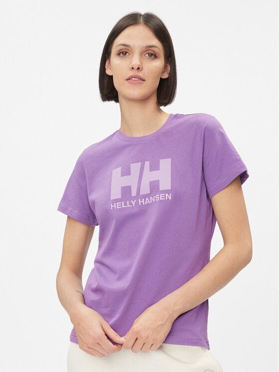 Helly Hansen Тишърт Logo 34112 Виолетов Regular Fit за Жени цена