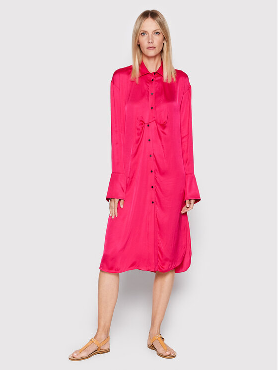 Herskind Рокля тип риза Barba 4422370 Розов Oversize за Жени цена