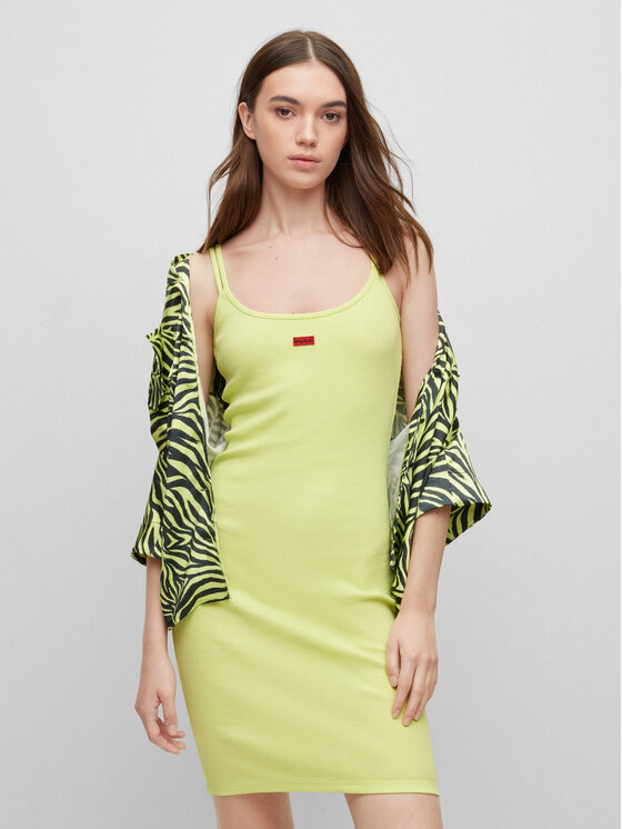 Hugo Ежедневна рокля Nirabel 50486561 Жълт Slim Fit за Жени цена
