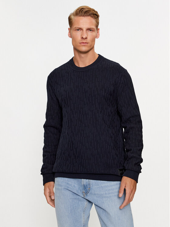 Hugo Пуловер Sovrain 50492805 Тъмносин Relaxed Fit за Мъже цена