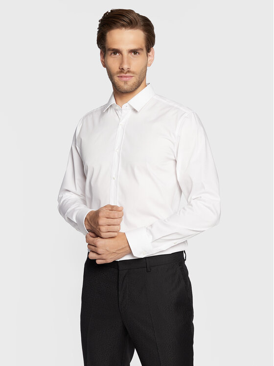 Hugo Риза Elisha02 50479396 Бял Extra Slim Fit за Мъже цена