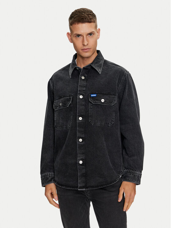 Hugo дънкова риза Ebolt 50513847 Сив Oversize за Мъже цена