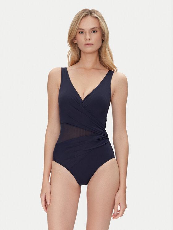 Hunkemöller Бански костюм Shaping Shell 301235 Тъмносин за Жени цена