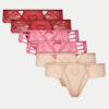 Hunkemöller Комплект 6 чифта бикини бразилиана 207186 Червен за Жени цена
