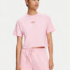 Hunter Тишърт Abby HARW0059251 Розов Boxy Fit за Жени цена