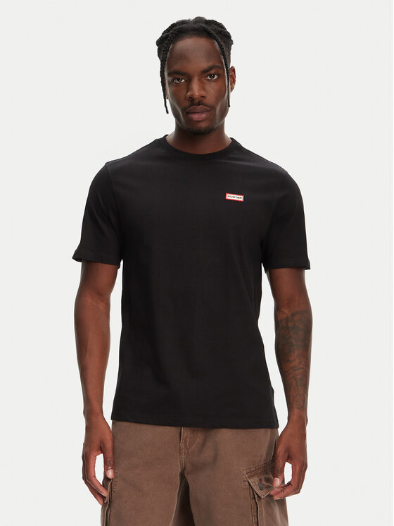 Hunter Тишърт Tavish HARM0082251 Черен Regular Fit за Мъже цена