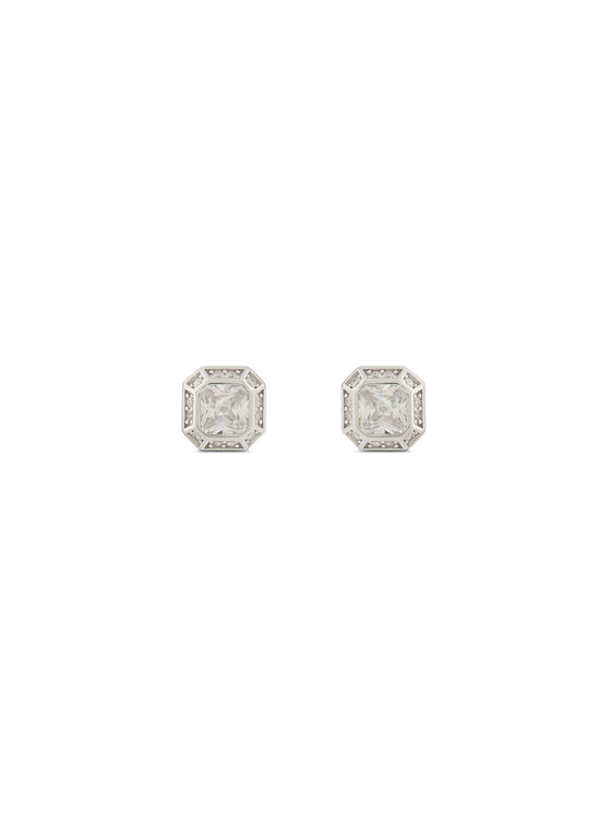 ICED STUFF Обици Emerald Cut Бяло злато за Мъже цена