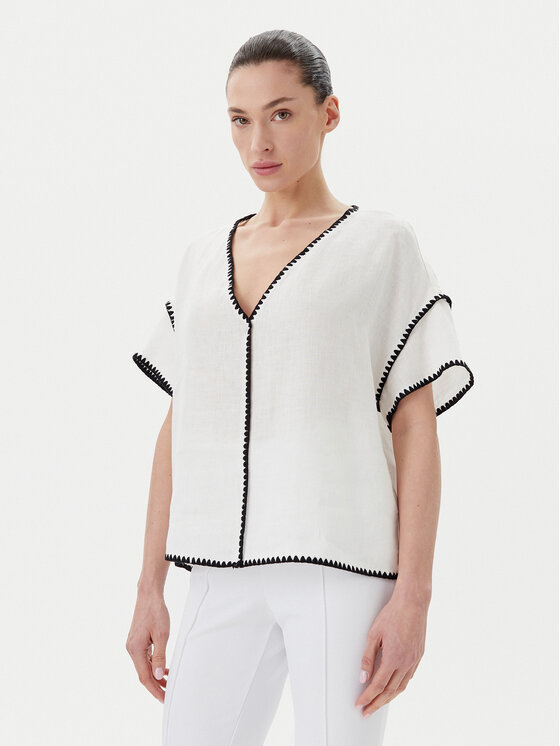 ICONA Блуза RP5LE004 Бял Relaxed Fit за Жени цена