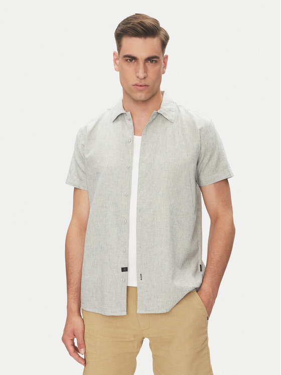 INDICODE Риза Giulionus 20-402 Сив Regular Fit за Мъже цена
