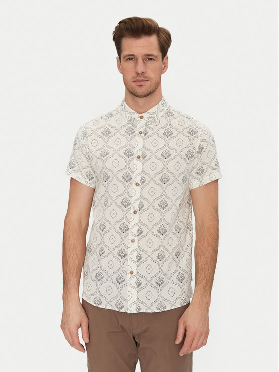 INDICODE Риза Haiko 20-529 Бежов Slim Fit за Мъже цена