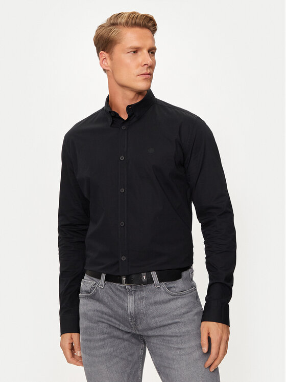 INDICODE Риза Hayley 25-361 Черен Slim Fit за Мъже цена