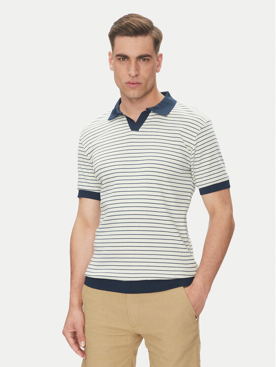 INDICODE Тениска с яка и копчета Toxi 41-130 Бежов Regular Fit за Мъже цена