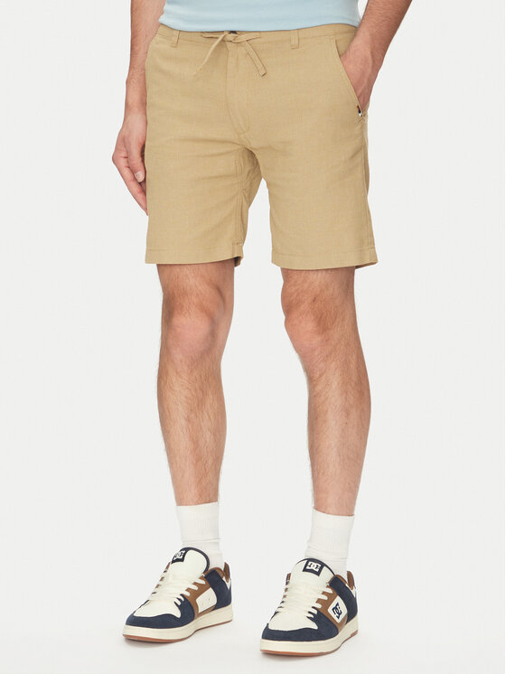 INDICODE Шорти от плат Inerwilo 70-815 Бежов Slim Fit за Мъже цена
