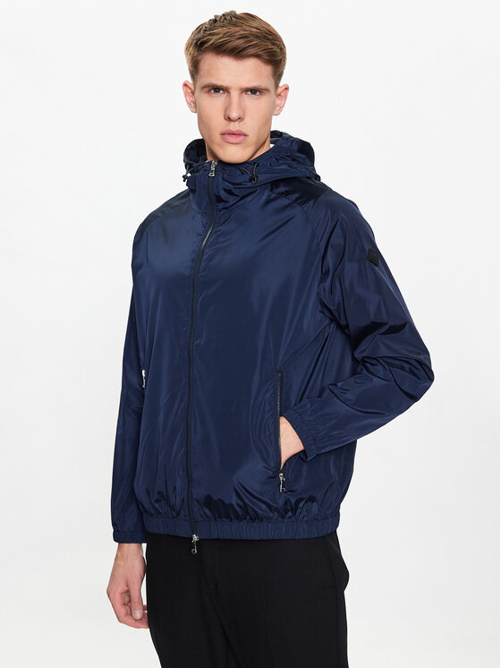 J.Lindeberg Преходно яке Trace Solid FMOW07703 Тъмносин Regular Fit за Мъже цена