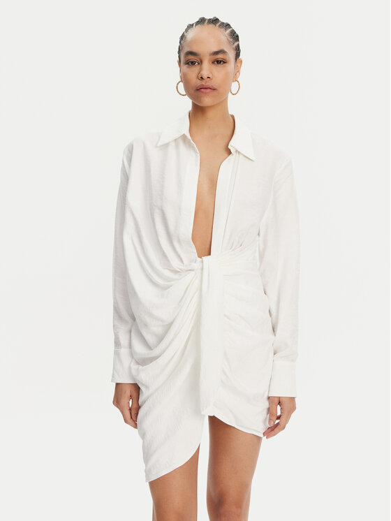 JACQUEMUS Коктейлна рокля 213DR009-1020 Бял Regular Fit за Жени цена