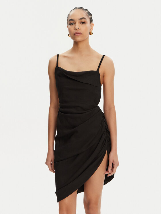 JACQUEMUS Коктейлна рокля 22E243DR106-1020 Черен Regular Fit за Жени цена
