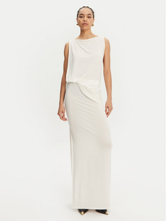 JACQUEMUS Официална рокля La Robe Peplo Longue 25E251DR2302381 100 Бял Regular Fit за Жени цена