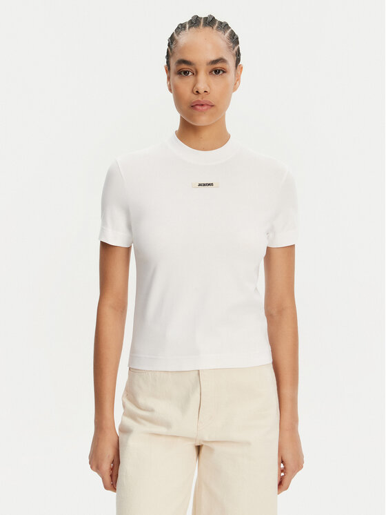 JACQUEMUS Тишърт 241JS133-2031 Бял Regular Fit за Жени цена