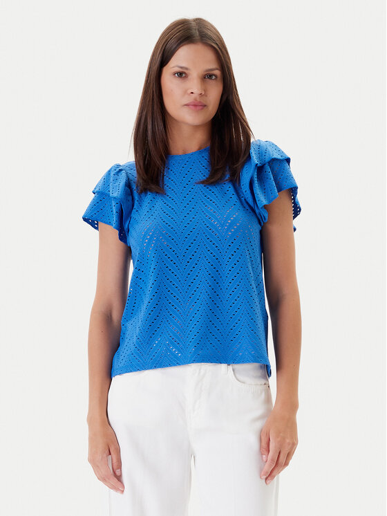 JDY Блуза Carla 15351452 Син Regular Fit за Жени цена